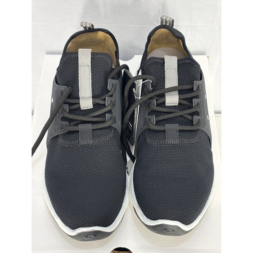 Oakley Dry Sneaker Shoes Mens Jet Black Low Top Lace Up Comfort Size 11 NWB - Picture 2 of 11